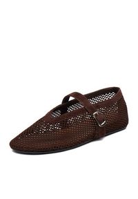 Badura Baleriny MIMOSA-SLT-24067P-52 Brązowy. Kolor: brązowy. Materiał: materiał #2