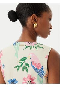 LOLA CASADEMUNT Kamizelka garniturowa LS2602009 Kremowy Regular Fit. Kolor: kremowy. Materiał: bawełna #5