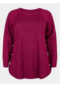 Zizzi Sweter CA61187B Różowy Relaxed Fit. Kolor: różowy. Materiał: syntetyk #3