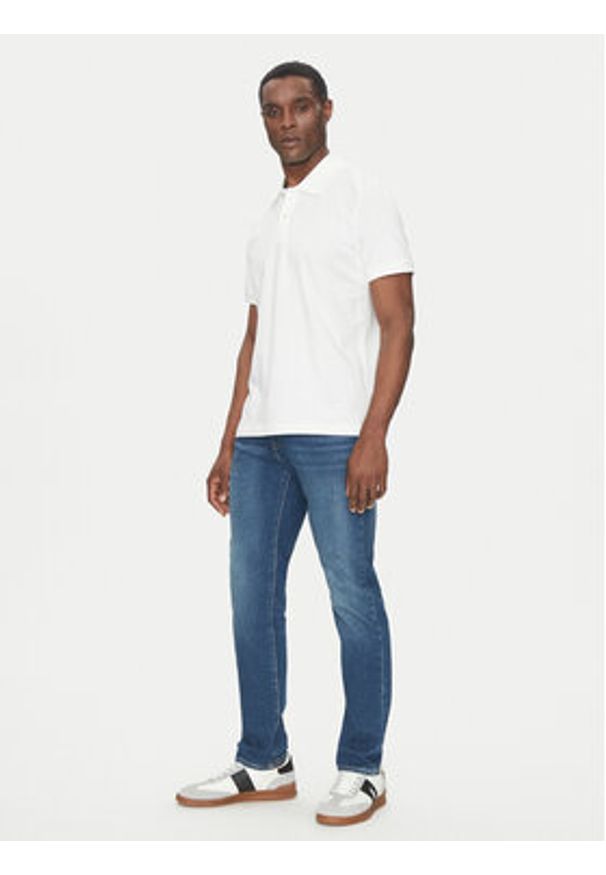 Scotch & Soda Polo 179201 Biały Regular Fit. Typ kołnierza: polo. Kolor: biały. Materiał: bawełna