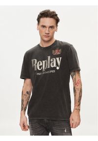 Replay T-Shirt M6820.000.22658 Czarny Regular Fit. Kolor: czarny. Materiał: bawełna #1