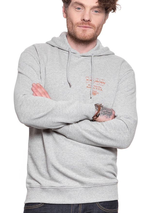 Lee - LEE SEASONAL LOGO HOODIE GREY MELE L80ZSP37 112121626