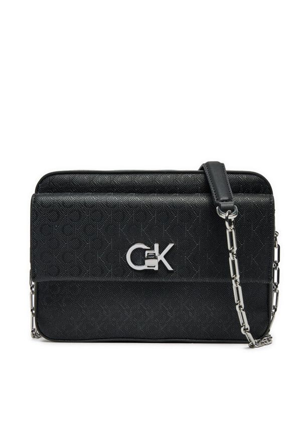 Calvin Klein Torebka Ck Camera Bag W/Pocket_Mono K60K613140 Czarny. Kolor: czarny. Materiał: skórzane