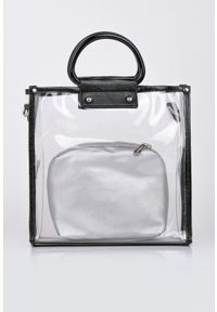 Monnari - Transparentna torba na rączkach. Kolor: czarny. Rodzaj torebki: na ramię #2