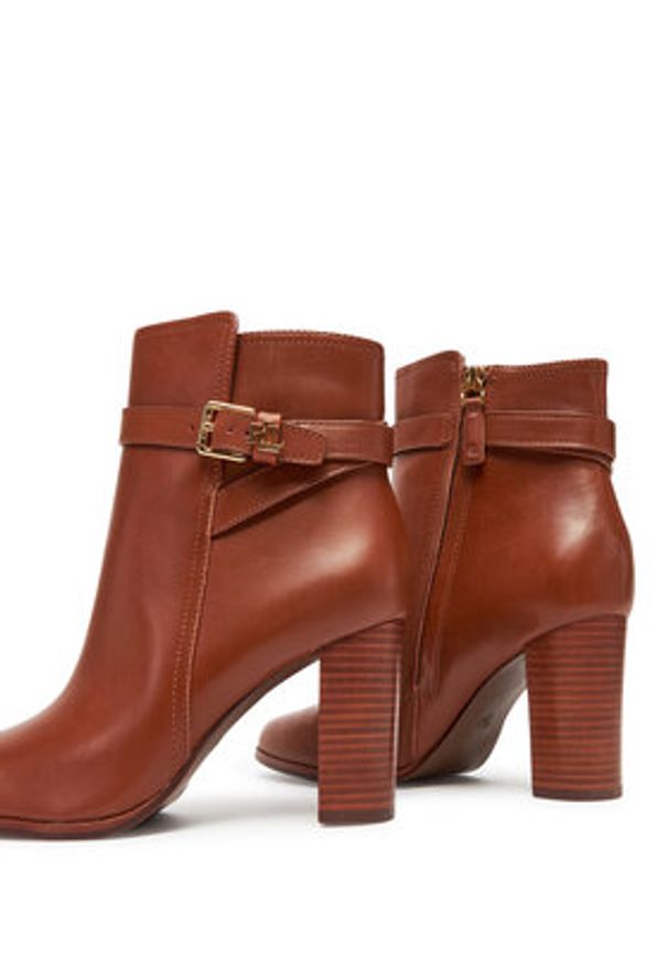 Lauren Ralph Lauren - LAUREN RALPH LAUREN Botki 802974475001 Brązowy. Kolor: brązowy. Materiał: skóra