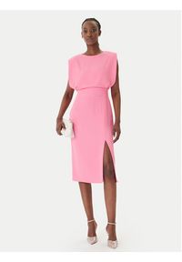 Rinascimento Sukienka koktajlowa CFC0127570003 Różowy Slim Fit. Kolor: różowy. Materiał: syntetyk. Styl: wizytowy #5