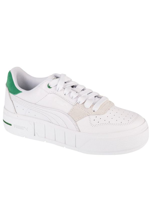 Buty do chodzenia damskie Puma Cali Court Match. Kolor: biały. Materiał: materiał, skóra. Szerokość cholewki: normalna. Sport: turystyka piesza