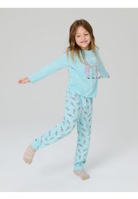 Sinsay - Piżama dwuczęściowa - zielony. Kolor: zielony. Materiał: guma. Długość rękawa: długi rękaw. Długość: długie. Styl: wizytowy #1