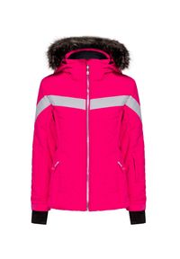 Descente - Kurtka narciarska DESCENTE SAMI. Kolor: różowy. Materiał: futro, lycra, tkanina #1