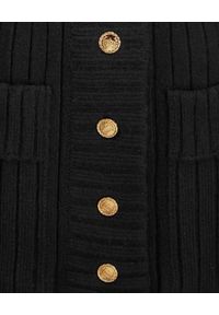 LA MANIA - Sweter z kapturem Moody. Typ kołnierza: kaptur. Kolor: czarny. Materiał: wełna. Wzór: aplikacja. Sezon: zima #5