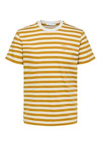 Selected Homme T-Shirt 16088527 Żółty Regular Fit. Kolor: żółty #3