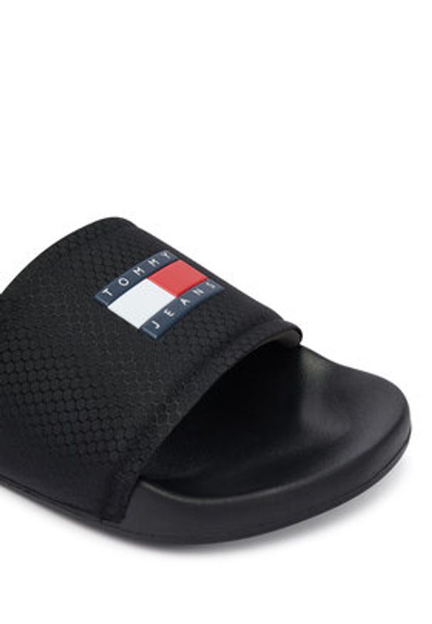 Tommy Jeans Klapki Tjm Pool Slide EM0EM01673 Czarny. Kolor: czarny. Materiał: materiał