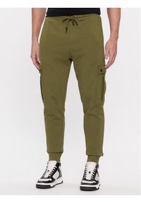 BOSS - Boss Spodnie dresowe Seteam 50507886 Zielony Relaxed Fit. Kolor: zielony. Materiał: bawełna