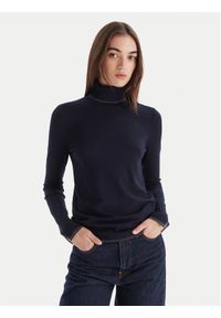 Liu Jo Golf MF5229 MS49I Granatowy Regular Fit. Typ kołnierza: golf. Kolor: niebieski. Materiał: syntetyk #1