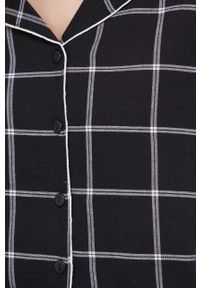 Answear Lab komplet piżamowy kolor czarny. Kolor: czarny. Materiał: tkanina. Długość: długie
