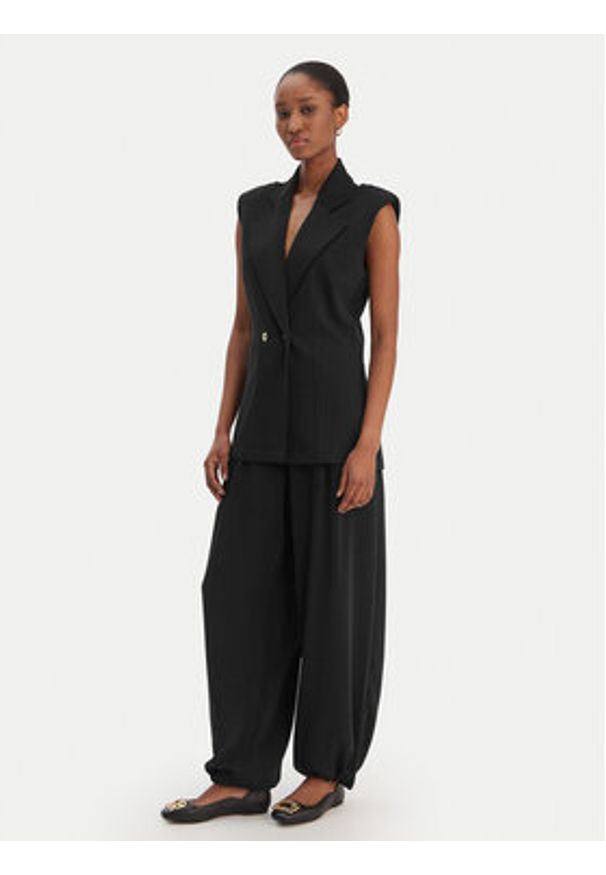 Liu Jo Sport Spodnie materiałowe TA6150 TS923 Czarny Regular Fit. Kolor: czarny. Materiał: syntetyk. Styl: sportowy