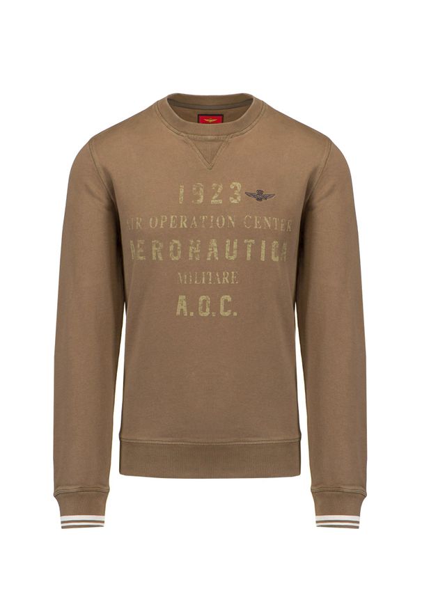 Aeronautica Militare - Bluza AERONAUTICA MILITARE. Materiał: bawełna, prążkowany, materiał. Wzór: nadruk, prążki. Styl: sportowy