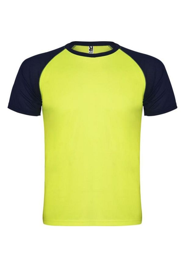 ROLY - Koszulka Sportowa Z Krótkim Rękawem Unisex Dla Dorosłych Indianapolis. Kolor: żółty, wielokolorowy, niebieski. Długość rękawa: krótki rękaw. Długość: krótkie