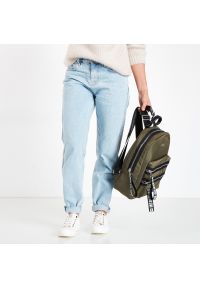 Big Star Accessories - Zielony Plecak Big Star Damska Modna Torba. Kolor: zielony. Materiał: materiał. Wzór: aplikacja #7