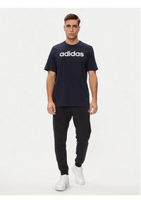 Adidas - adidas T-Shirt Essentials Single Jersey Linear Embroidered Logo T-Shirt IC9275 Niebieski Regular Fit. Kolor: niebieski. Materiał: bawełna #3