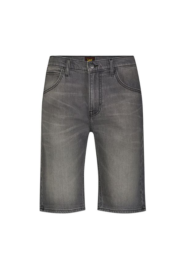 Lee - LEE MĘSKIE SPODNIE JEANSOWE 5 POCKET SHORT WASHED GREY 112349330 L73M015973. Materiał: jeans