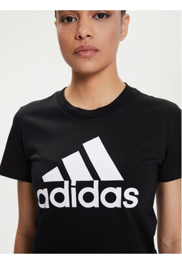 Adidas - adidas T-Shirt Essentials Logo GL0722 Czarny Regular Fit. Kolor: czarny. Materiał: bawełna
