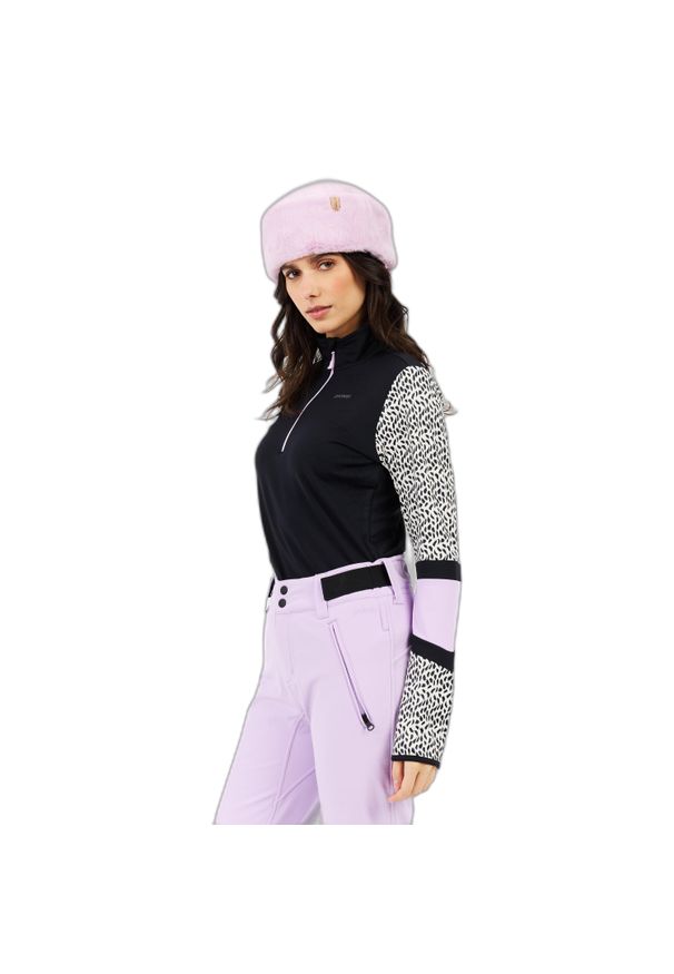 Damski polar 1/4 zip Protest Nynke. Kolor: fioletowy. Materiał: polar