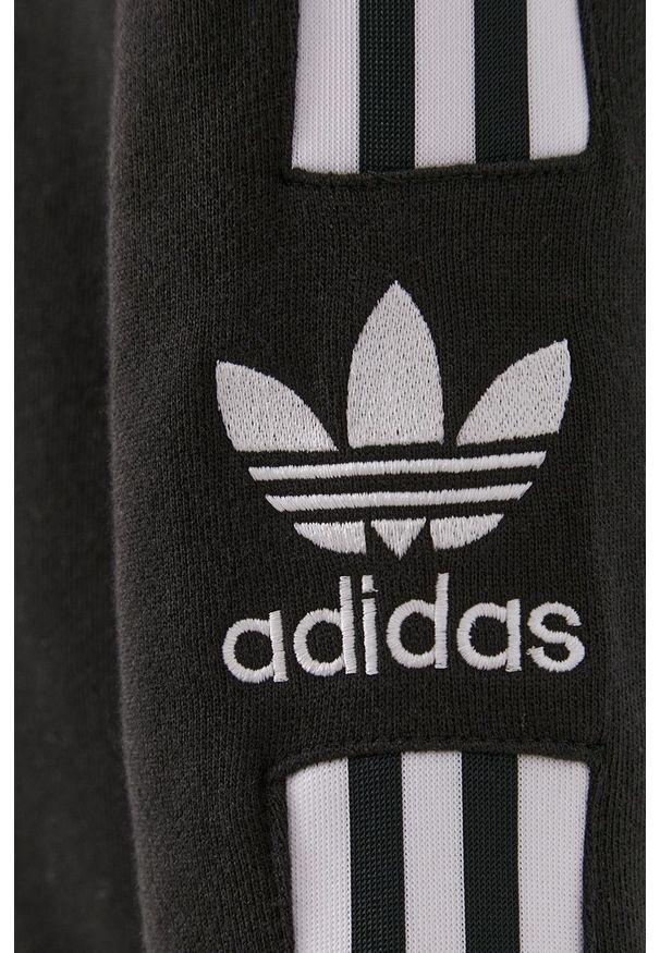 adidas Originals Bluza bawełniana kolor czarny z nadrukiem. Okazja: na co dzień. Kolor: czarny. Materiał: bawełna. Wzór: nadruk. Styl: casual