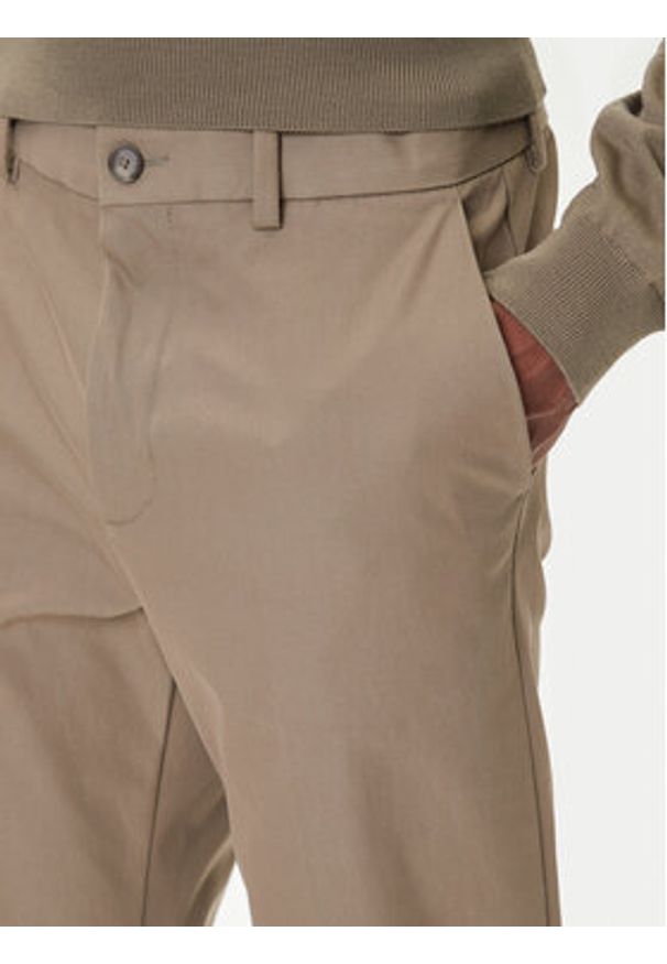 BOSS Chinosy P-Kaiton1 50543945 Beżowy Slim Fit. Kolor: beżowy. Materiał: bawełna