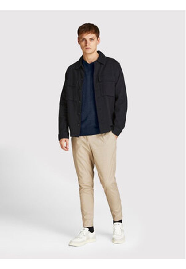 Jack & Jones - Jack&Jones Sweter Emil 12208365 Granatowy Regular Fit. Kolor: niebieski. Materiał: bawełna