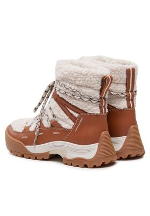 Clarks Botki Althike Up Wp 261734084 Beżowy. Kolor: beżowy. Materiał: materiał