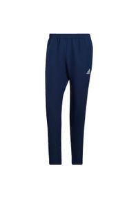 Adidas - Spodnie dresowe adidas Entrada 22. Kolor: niebieski. Materiał: dresówka. Sport: fitness