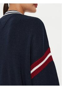 Tommy Jeans Sweter Letterman DW0DW18519 Granatowy Oversize. Kolor: niebieski. Materiał: syntetyk #3