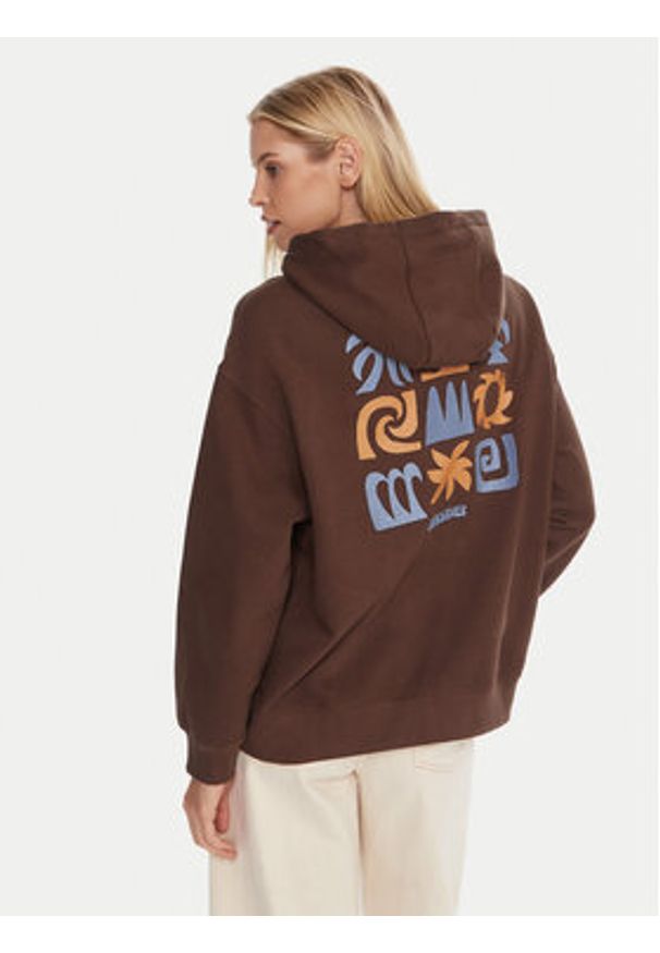 Quiksilver Bluza EQWFT03189 Brązowy Regular Fit. Kolor: brązowy. Materiał: bawełna