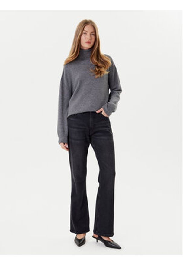 Liu Jo Golf MF5234 MA27R Szary Regular Fit. Typ kołnierza: golf. Kolor: szary. Materiał: wiskoza