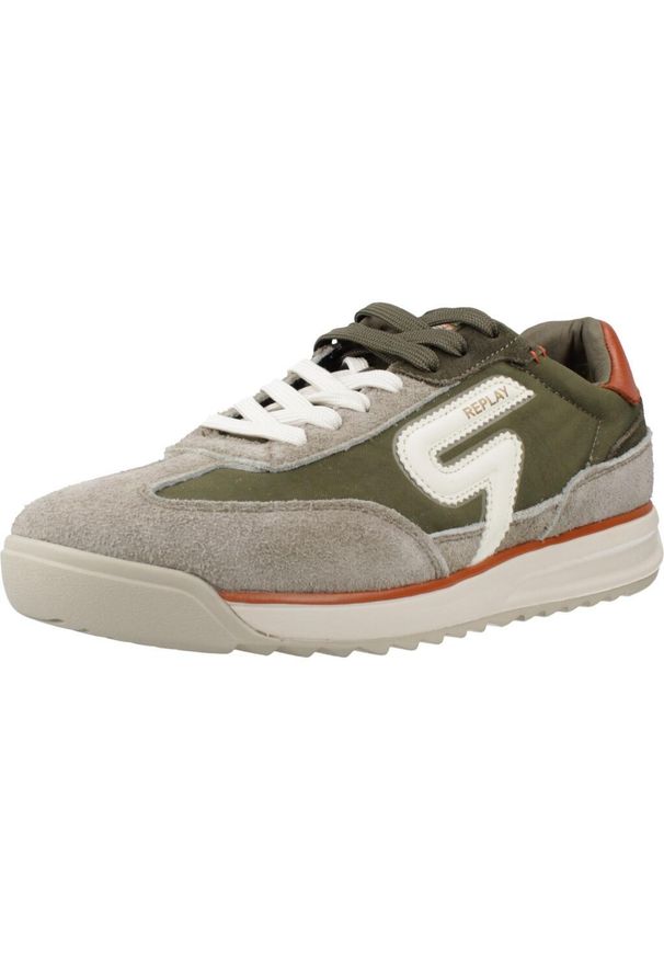 Replay - Buty REPLAY YARD ORIGIN Zielony. Kolor: zielony. Materiał: skóra, syntetyk. Sport: turystyka piesza