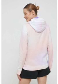 Hollister Co. bluza damska kolor różowy z kapturem wzorzysta. Okazja: na co dzień. Typ kołnierza: kaptur. Kolor: różowy. Materiał: dzianina. Wzór: aplikacja. Styl: casual #3