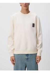 Reserved - Bluza z naszywką - złamana biel. Materiał: bawełna, dzianina. Wzór: aplikacja