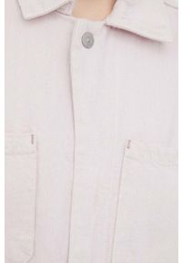 Levi's® - Levi's kombinezon jeansowy WLTRD kolor różowy z kołnierzykiemm. Okazja: na spotkanie biznesowe. Kolor: różowy. Materiał: jeans. Wzór: aplikacja. Styl: biznesowy #3