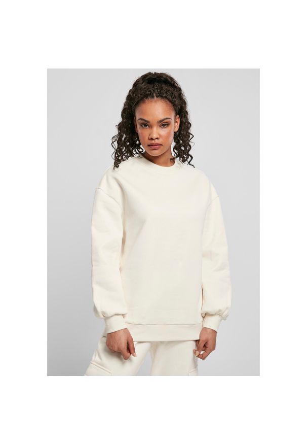 Bluza damska Urban Classics organic oversized crew-Duże rozmiary. Kolor: biały. Materiał: bawełna