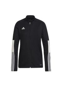 Adidas - Kurtka adidas Tiro Jacket, Kobiety. Kolor: czarny. Materiał: poliester, materiał. Sport: piłka nożna