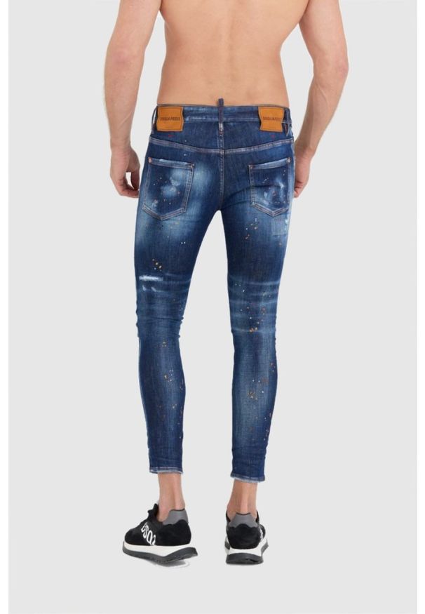 DSQUARED2 Granatowe jeansy super twinkie jeans. Kolor: niebieski