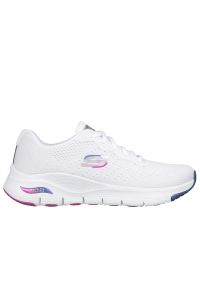 skechers - Buty Skechers Arch Fit - Infinity Cool 149722WMLT - białe. Zapięcie: sznurówki. Kolor: biały. Materiał: syntetyk, guma, skóra. Szerokość cholewki: normalna #1