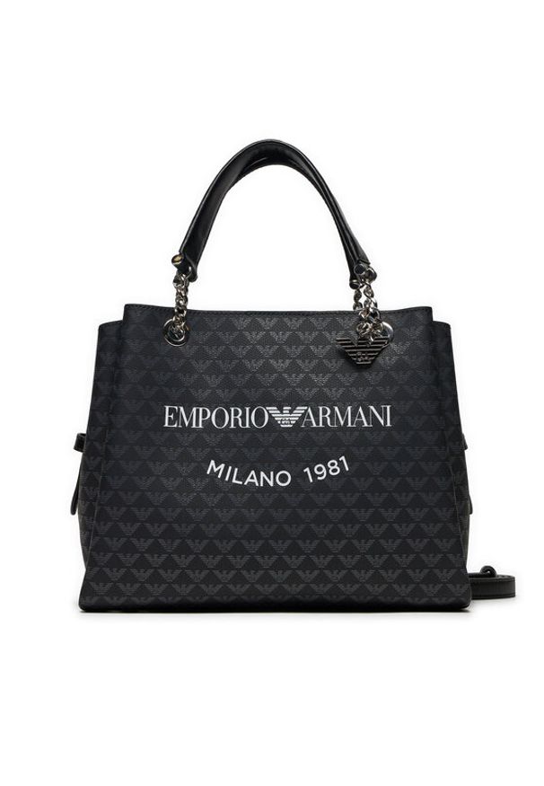 Emporio Armani Torebka Y3D159 YWS0E 86284 Czarny. Kolor: czarny. Materiał: skórzane