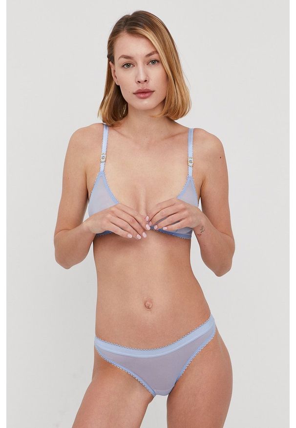 Stella McCartney Lingerie - Biustonosz. Kolor: niebieski. Rodzaj stanika: odpinane ramiączka