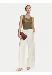 Guess Top W6YP30 K4380 Zielony ciemny Slim Fit. Kolor: zielony. Materiał: syntetyk #5