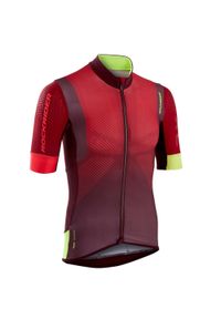ROCKRIDER - Koszulka Na Rower Mtb Xc Marathon. Kolor: czerwony. Materiał: poliester, elastan, poliamid, materiał, skóra. Sport: kolarstwo #1