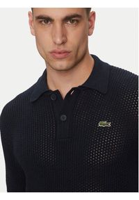 Lacoste Sweter AH9724 Granatowy Regular Fit. Kolor: niebieski. Materiał: bawełna #3