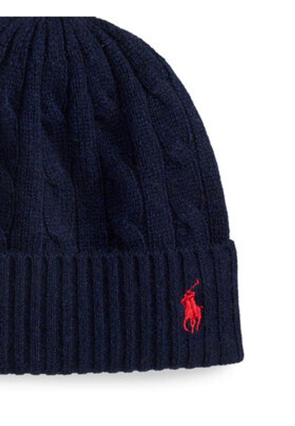 Polo Ralph Lauren Czapka 455981442008 Granatowy. Kolor: niebieski. Materiał: wełna
