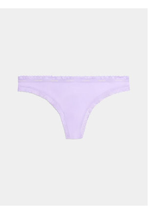 Calvin Klein Underwear Stringi 000QD3763E Fioletowy. Kolor: fioletowy. Materiał: syntetyk